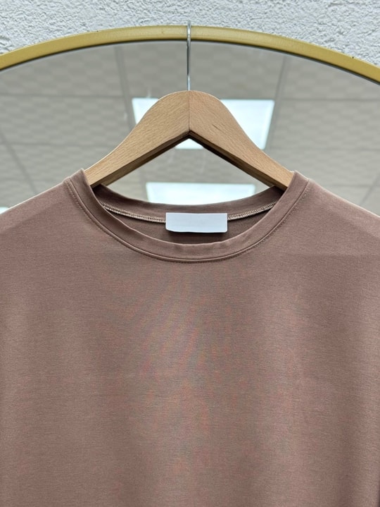Mahay Kalp Nakışlı Yırtmaçlı Tunik-SS13074 Kahve