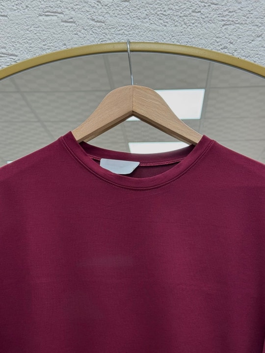Mahay Kalp Nakışlı Yırtmaçlı Tunik-SS13074 Bordo