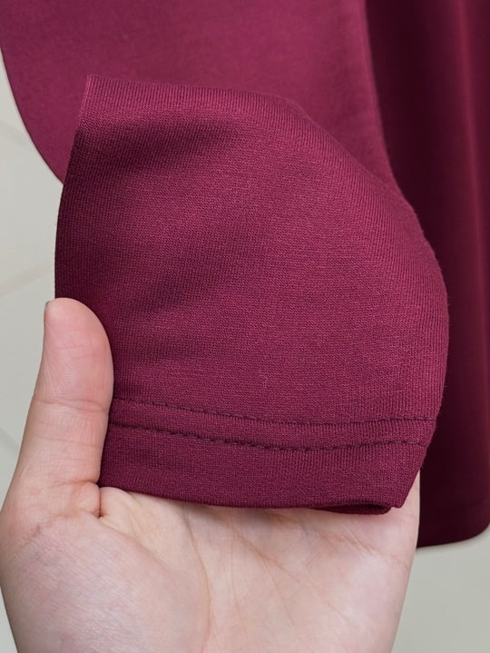 Mahay Kalp Nakışlı Yırtmaçlı Tunik-SS13074 Bordo