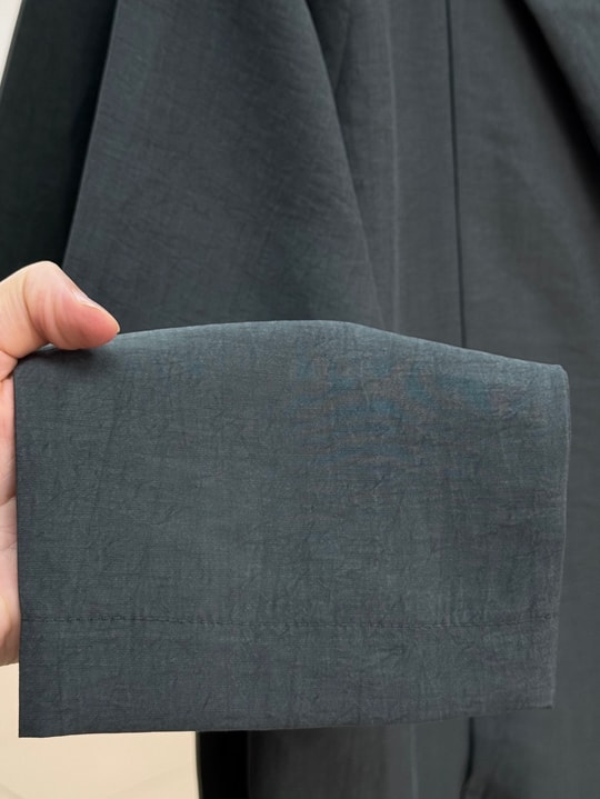 Mahbanu Gömlek Yaka Yırtmaçlı Kimono Kap-EK1107 Antrasit