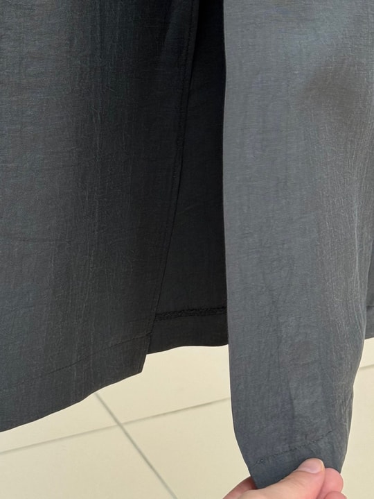 Mahbanu Gömlek Yaka Yırtmaçlı Kimono Kap-EK1107 Antrasit