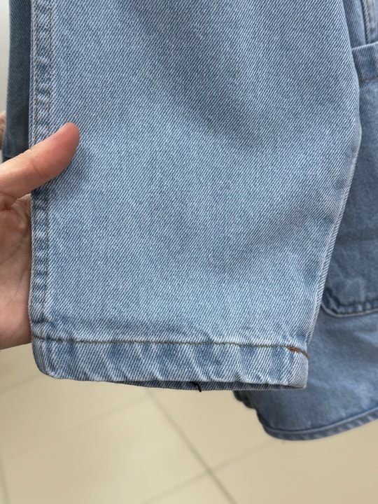 Mahira Çift Cepli Belden Bağlamalı Kot Kimono-LS2584 Açık Mavi