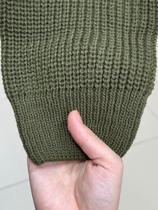 Mahnur Fermuarlı Boğazlı Triko Hırka-KR6005 Haki