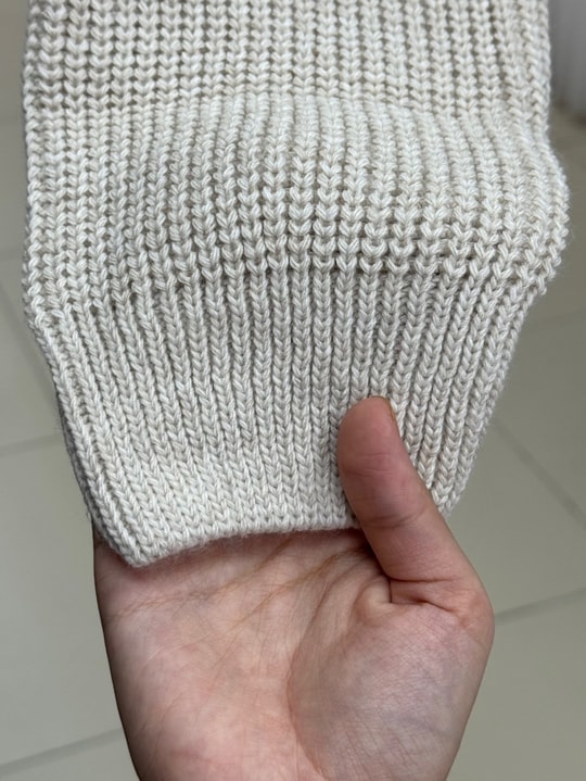 Mahnur Fermuarlı Boğazlı Triko Hırka-KR6005 Taş