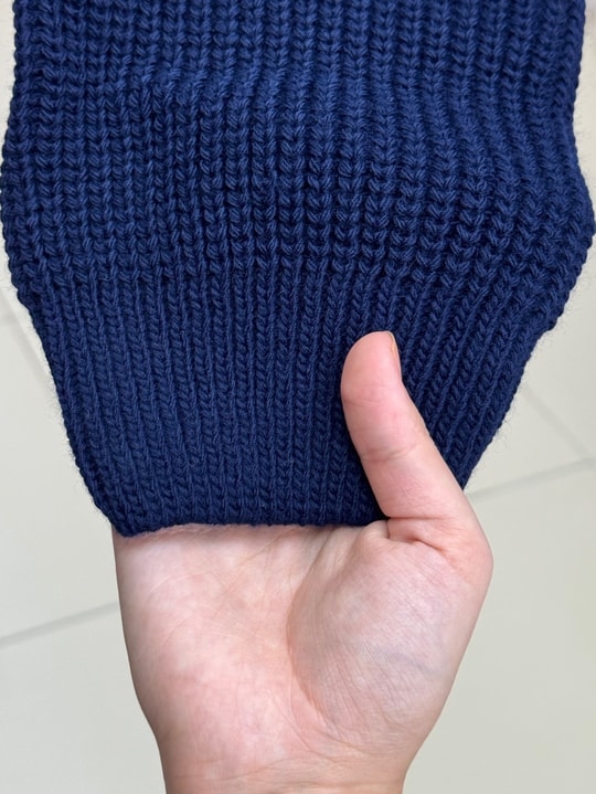 Mahnur Fermuarlı Boğazlı Triko Hırka-KR6005 Lacivert