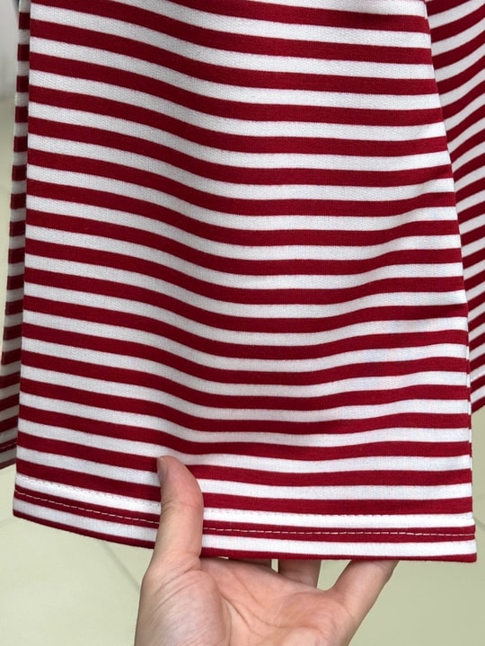 Mayra Çizgili Fularlı Tunik-SS13254 Kırmızı