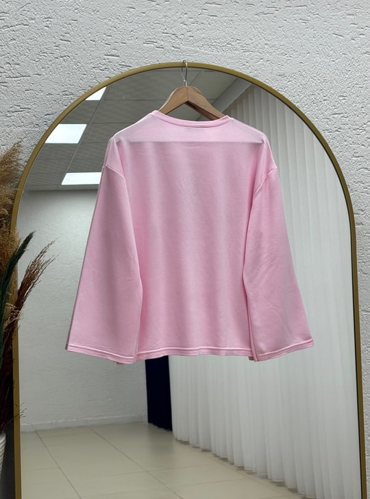 Mehşah Çiçek Desenli Bluz-SS13137 Pembe