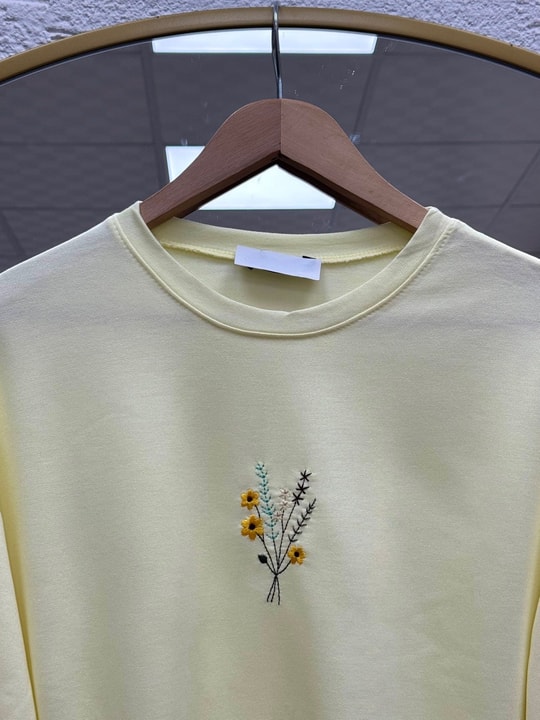 Mehşah Çiçek Desenli Bluz-SS13137 Sarı