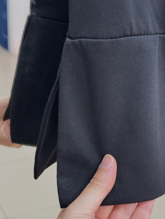 Melifer Yırtmaçlı Ve Dikiş Detaylı Tunik-SS13203 Siyah