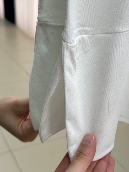 Melifer Yırtmaçlı Ve Dikiş Detaylı Tunik-SS13203 Beyaz