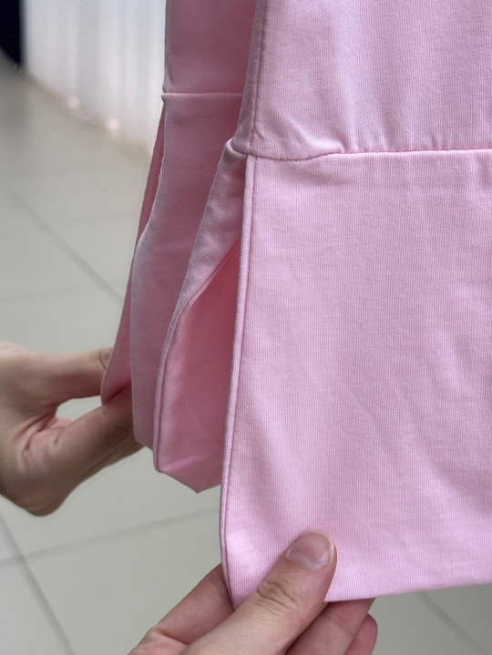 Melifer Yırtmaçlı Ve Dikiş Detaylı Tunik-SS13203 Pembe
