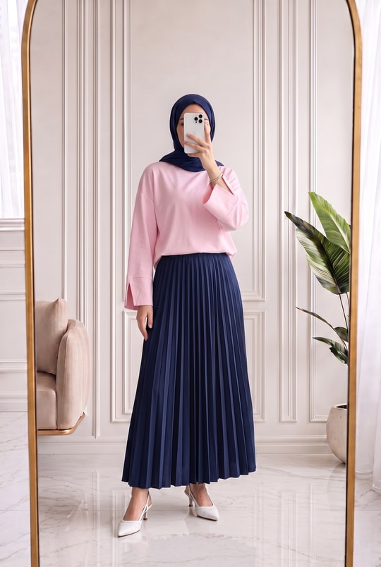 Melifer Yırtmaçlı Ve Dikiş Detaylı Tunik-SS13203 Pembe