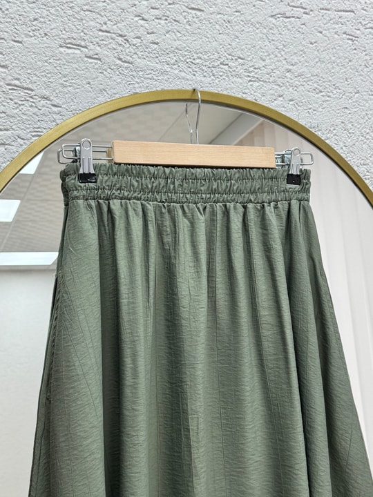 Melista Çift Cepli Çilek Kloş Etek-MT7902 Mint
