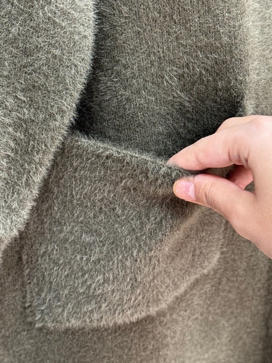 Meltemay Çift Cepli Bağlamalı Triko Hırka-KR6012 Haki