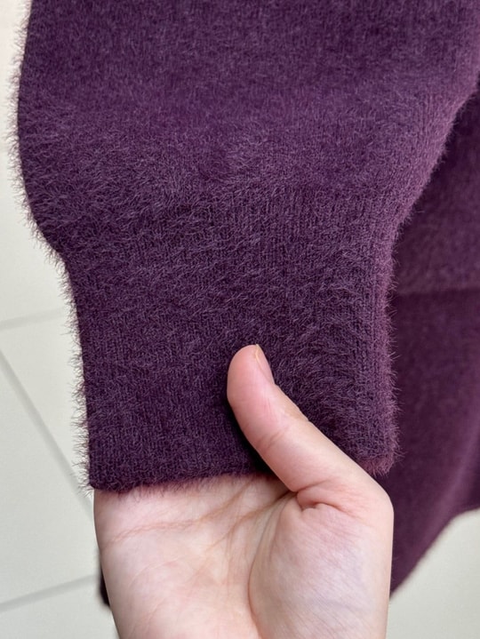 Meltemay Çift Cepli Bağlamalı Triko Hırka-KR6012 Mürdüm