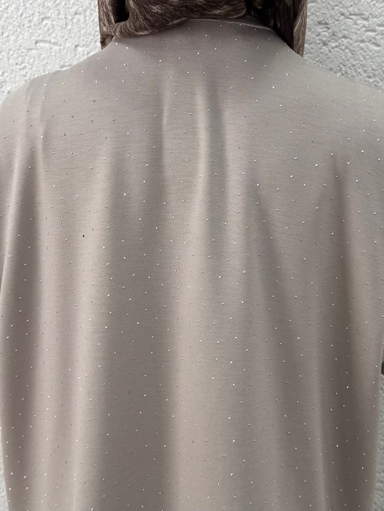 Meşe Altı Piliseli Taşlı Tunik-MF1894 Taş
