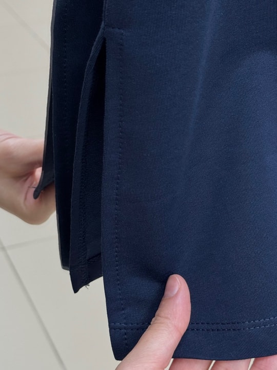 Mihrişah Yaka ve Kolları Garnili Bağlamalı Sweat-EU3521 Lacivert