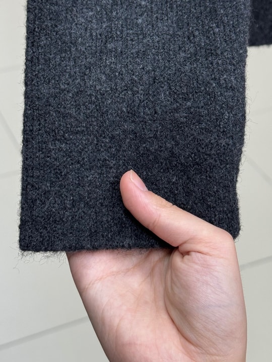 Minaşah Düğmesi Çiçek İşlemeli Yakalı Triko Hırka-KR6029 Siyah