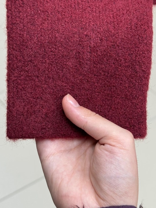 Minaşah Düğmesi Çiçek İşlemeli Yakalı Triko Hırka-KR6029 Bordo