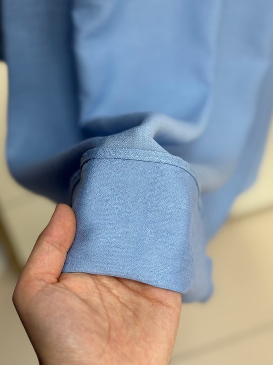 Mireva Yarım Patlı Beli Lastikli Elbise-AS4078 Mavi