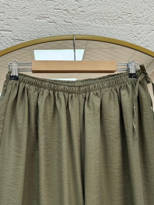 Münire Paça Sıkmalı Pantolon-CI2369 Haki