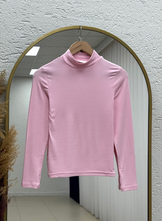 Naciye Parmak Geçirmeli Boğazlı Badi-CI411 Pembe