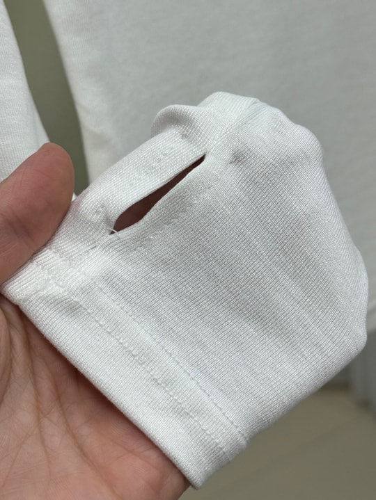Naciye Parmak Geçirmeli Boğazlı Badi-CI411 Beyaz
