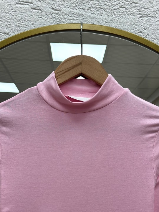 Naciye Parmak Geçirmeli Boğazlı Badi-CI411 Pembe
