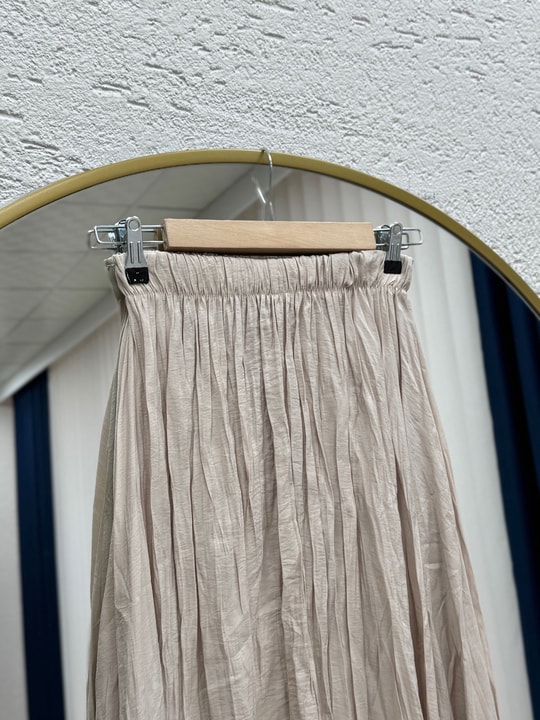 Nalan Kırışık Kumaş Kraş Etek-BY5004-5001 Taş