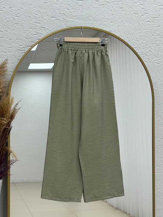 Neslişah Önü Pileli Düğmeli Pantolonlu Takım-NL892 Mint