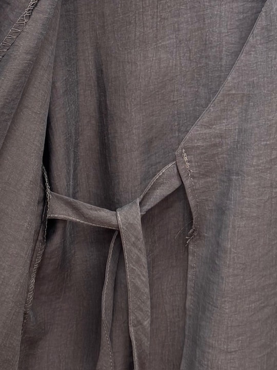 Nigaray Yanı Bağlamalı Uzun Kimono-EK991 Kahve