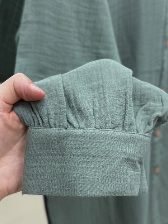 Nilay Robalı Müslin Oversize Gömlek-NA853 Mint