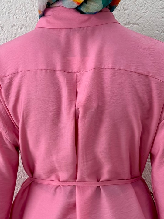 Nubira Kırışık Lilyum Gömlek-Çİ513.2 Pembe