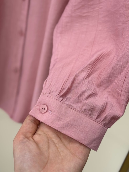 Nubona Önü Roba Detaylı Tunik-AS5897 Pembe