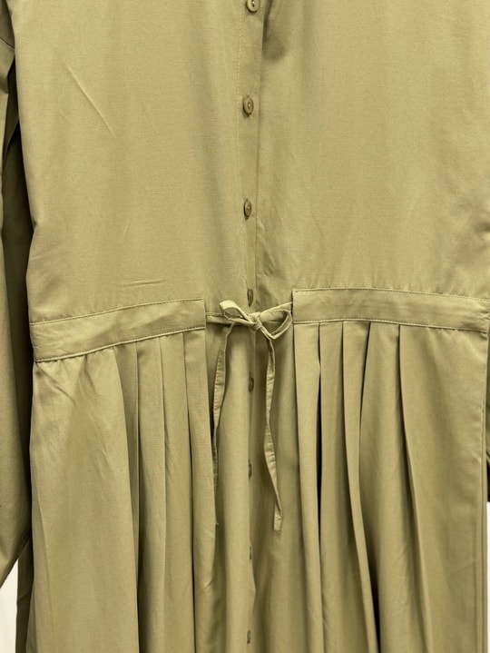 Nurhan Düğmeli Tünelli Poplin Elbise-NA2415 Buket