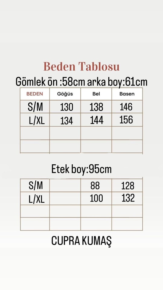 Övün Cupra Etekli Tünelli Takım-NA3437 Açık Kahve