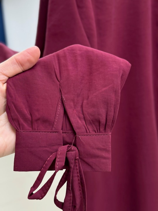 Özden Yakası Taşlı Uzun Tunik-ZN2090 Bordo