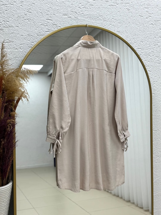 Özden Yakası Taşlı Uzun Tunik-ZN2090 Taş