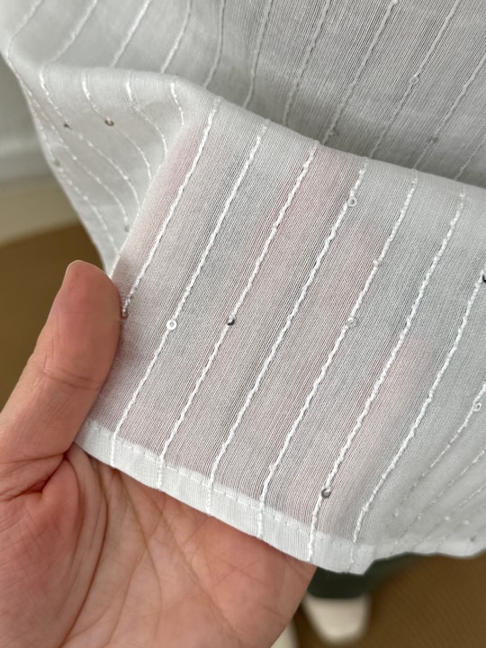 Özün Pullu Oversize Gömlek-NA874 Beyaz