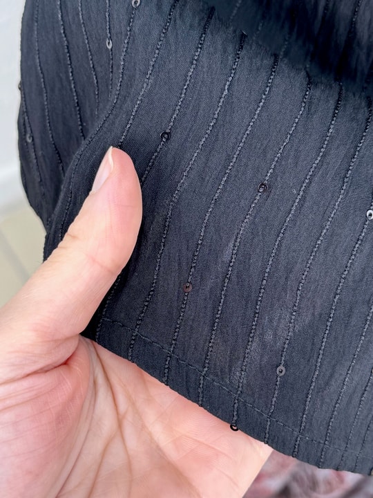 Özün Pullu Oversize Gömlek-NA874 Siyah