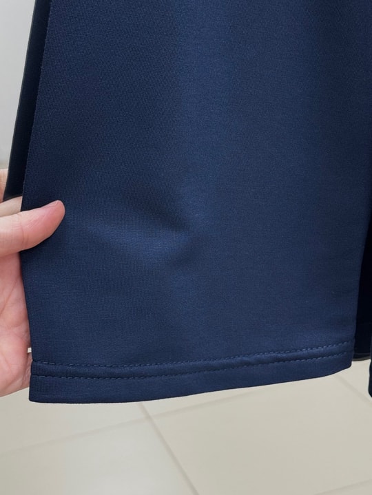 Parya Önü Dikiş Detaylı Asimetrik Tunik-SS13212 Lacivert