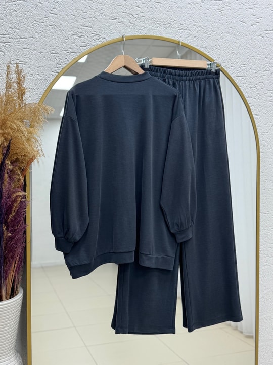 Pera Oversize Pike Pantolonlu Takım-NL845 Antrasit