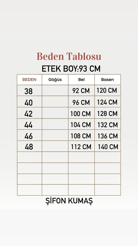 Piraye Piliseli Astarlı Şifon Etek-FA1079 Kırmızı