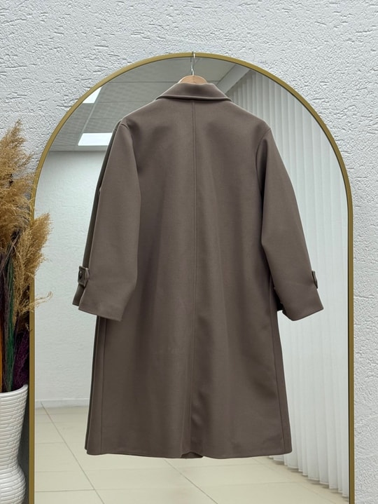 Ravena Kolları Apoletli Kaban-BN4764 Sütlü Kahve