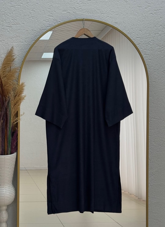Refia Fitiili Bronşlu Uzun Kimono-GS580 Lacivert