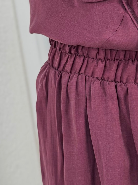 Rezzan Fırfırlı Bağcıklı Yakalı Pantolonlu Takım-ML2134 Bordo