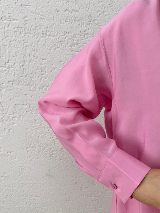 Ritim Tek Cepli Salaş Gömlek-Zİ2211 Pembe