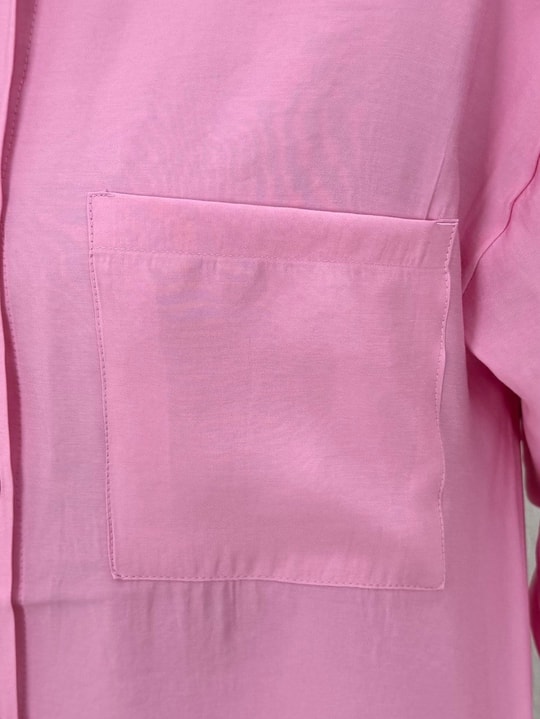 Ritim Tek Cepli Salaş Gömlek-Zİ2211 Pembe
