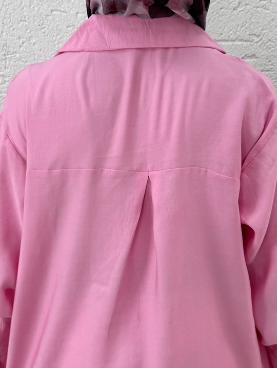 Ritim Tek Cepli Salaş Gömlek-Zİ2211 Pembe