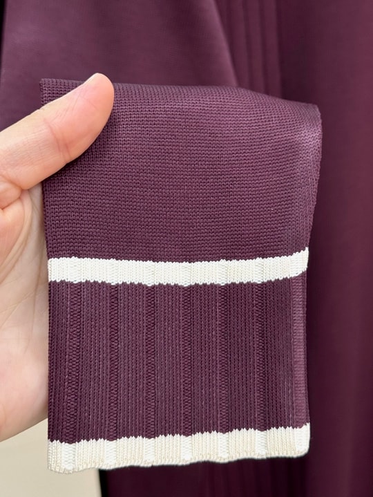 Sabiyar Bisiklet Yaka Kolu ve Altı Çizgili Tunik-SY3374 Mürdüm